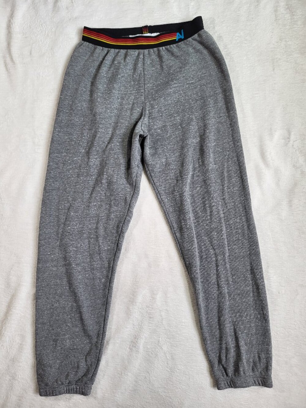 Aviator Nation Logo Stripe Sweatpants in Heather Gray - M
